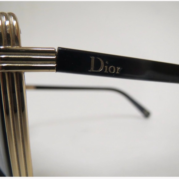 Christian Dior Black Shades with gold hardware COA included + case and cloth - Picture 5 of 16